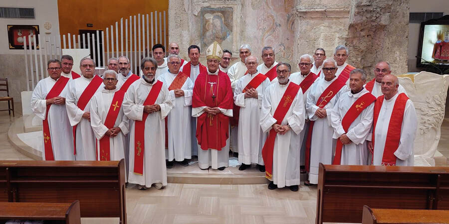 Incontro e messa con l’arcivescovo. I diaconi permanenti al Santuario di Iaddico a Brindisi