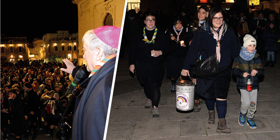 A Lecce la Luce di Betlemme. Accolta dall’arcivescovo e dagli scout la lampada della pace